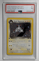 V1123: 2000: DARK MAGNETON-HOLO: 11/82: 1ST EDITION: ROCKET: PSA 7: NM: 87502288